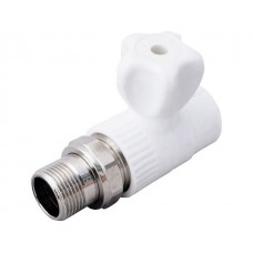 Кран вент. для радиатора ПП 20х1/2" прямой, бел. РТП (РосТурПласт)