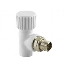 Кран вент. для радиатора ПП 20х1/2" угл., бел. РТП (РосТурПласт)