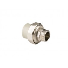 Американка ПП нар. 25х3/4", сер. РТП ( Соединение разборное наружная резьба полипропиленовое) (РосТурПласт)